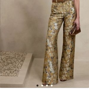 Banana Republic Eclat Wide Leg Brocade Pants